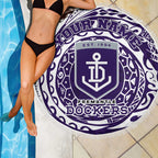 Personalized Fremantle Dockers Polynesian Beach Blanket Tribal Chest and Sleeve Tattoo Heritage Warrior