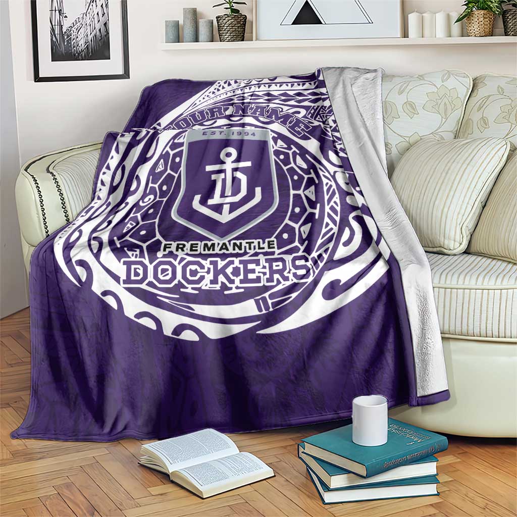 Personalized Fremantle Dockers Polynesian Blanket Tribal Chest and Sleeve Tattoo Heritage Warrior