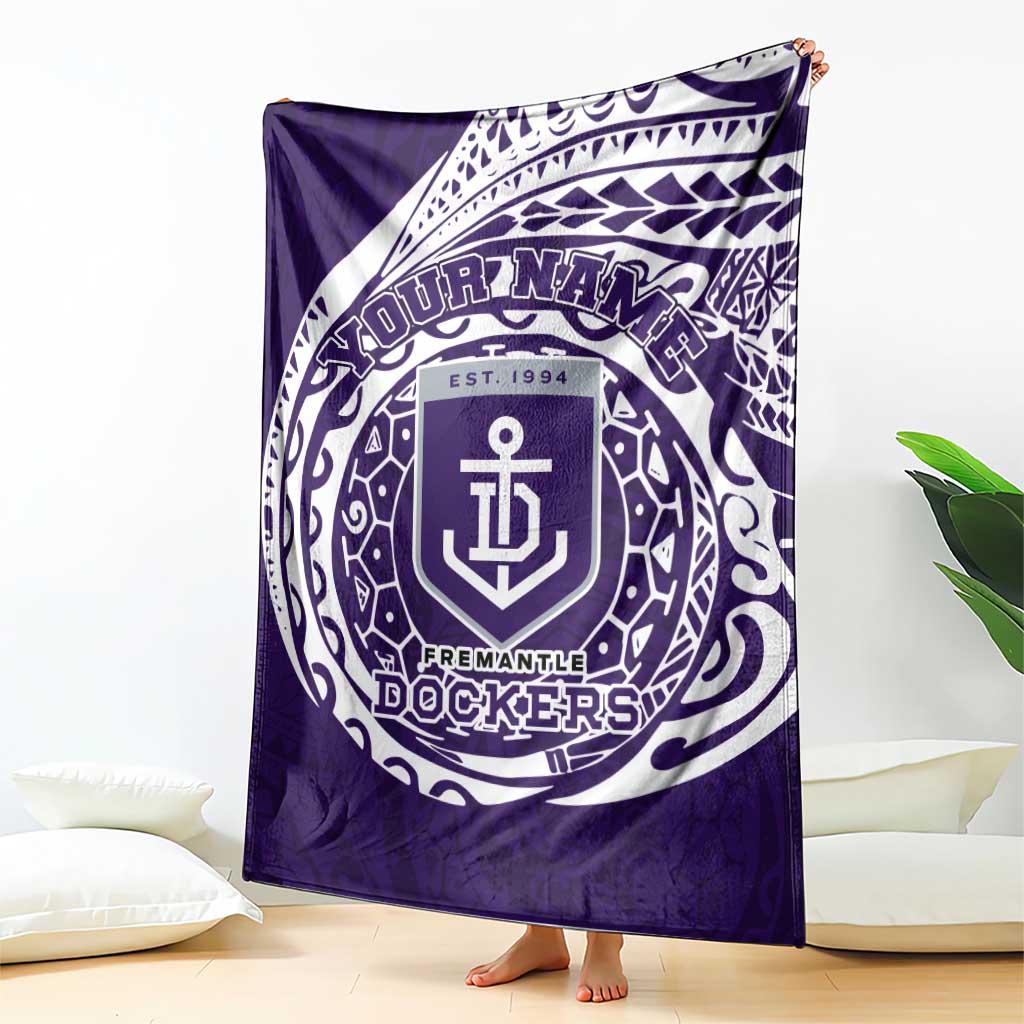 Personalized Fremantle Dockers Polynesian Blanket Tribal Chest and Sleeve Tattoo Heritage Warrior