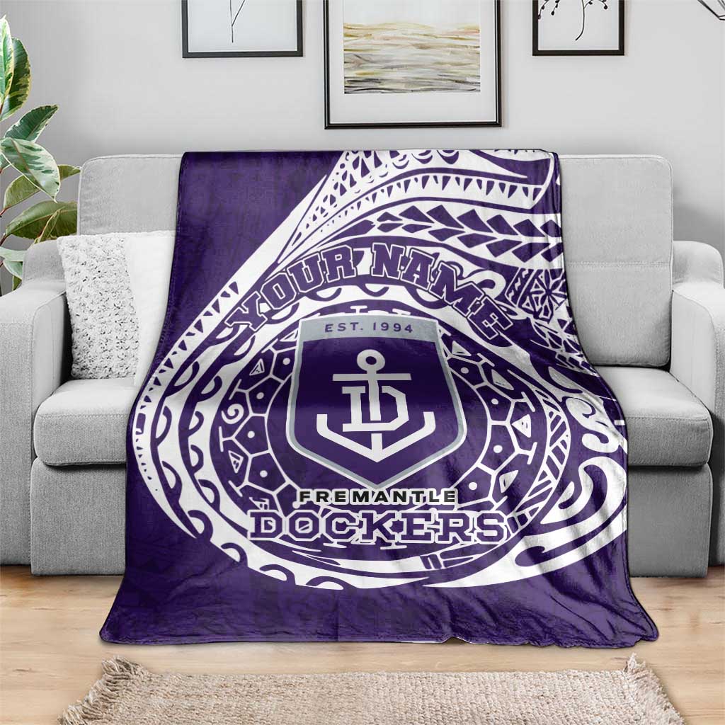 Personalized Fremantle Dockers Polynesian Blanket Tribal Chest and Sleeve Tattoo Heritage Warrior