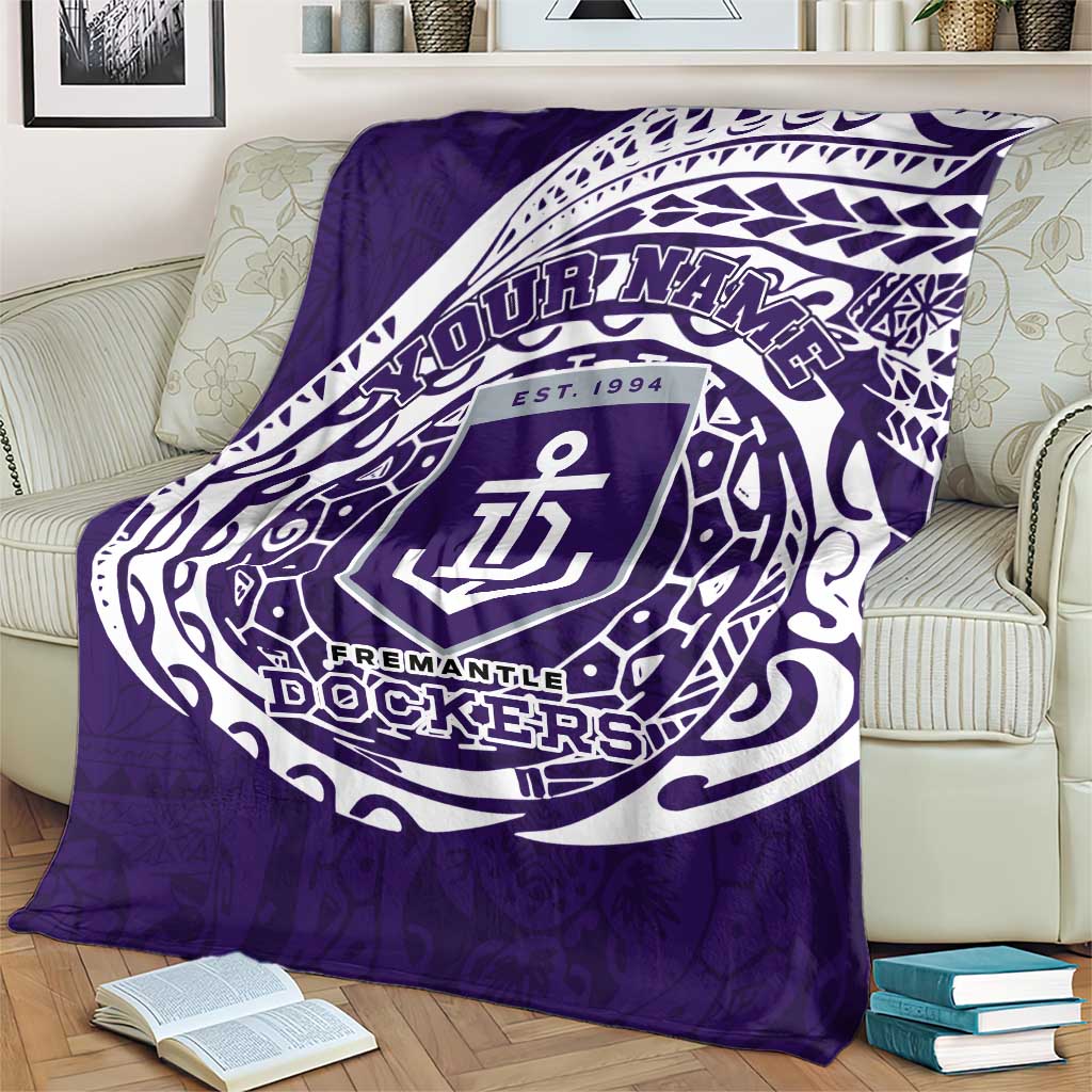 Personalized Fremantle Dockers Polynesian Blanket Tribal Chest and Sleeve Tattoo Heritage Warrior