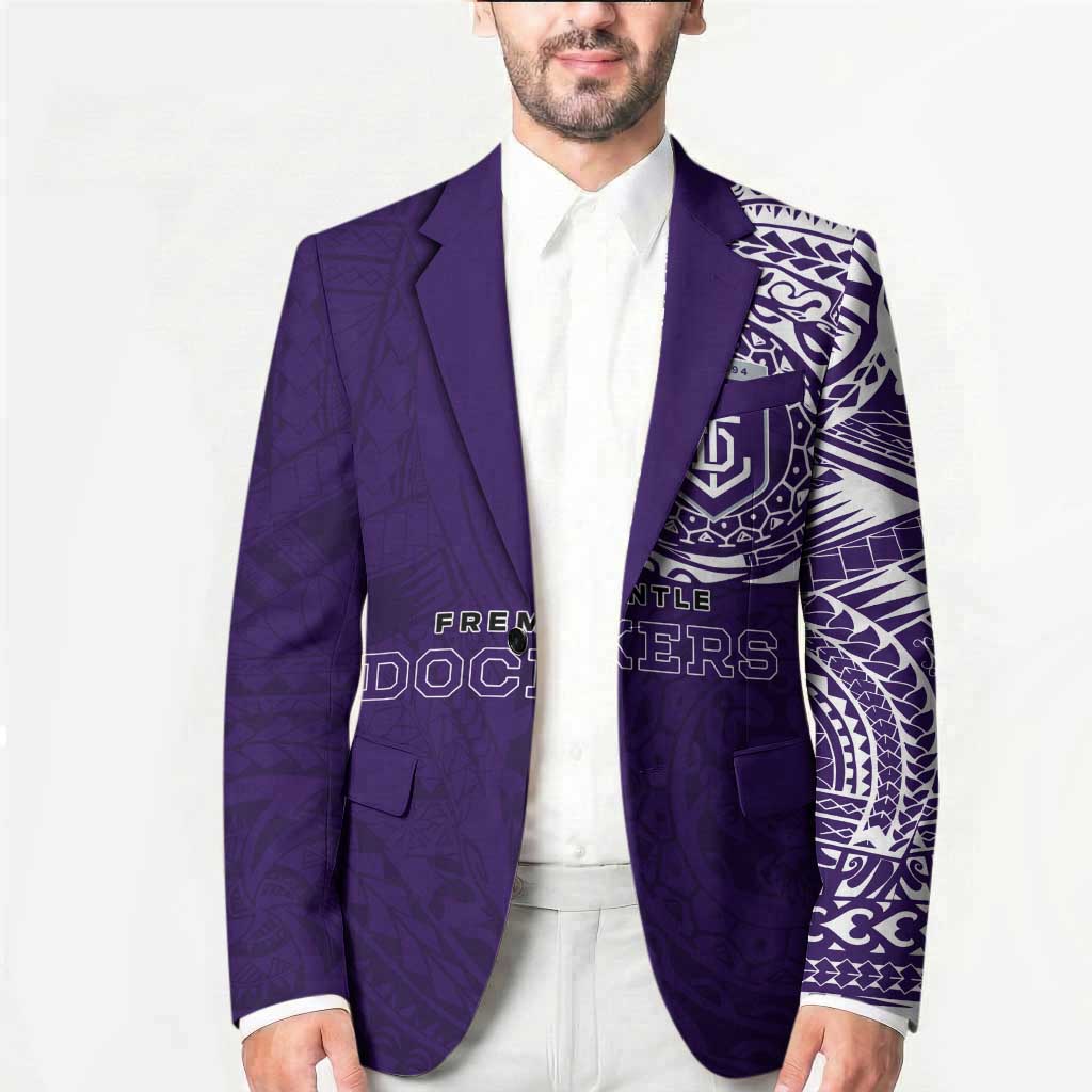 Personalized Fremantle Dockers Polynesian Blazer Tribal Chest and Sleeve Tattoo Heritage Warrior