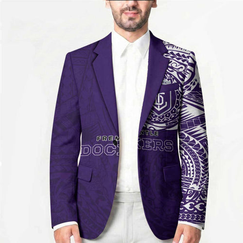 Personalized Fremantle Dockers Polynesian Blazer Tribal Chest and Sleeve Tattoo Heritage Warrior