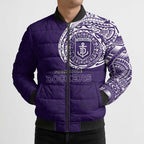 Personalized Fremantle Dockers Polynesian Bomber Puffer Jacket Tribal Chest and Sleeve Tattoo Heritage Warrior