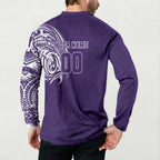 Personalized Fremantle Dockers Polynesian Button Sweatshirt Tribal Chest and Sleeve Tattoo Heritage Warrior