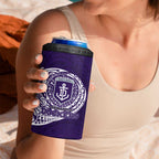 Personalized Fremantle Dockers Polynesian 4 in 1 Can Cooler Tumbler Tribal Chest and Sleeve Tattoo Heritage Warrior