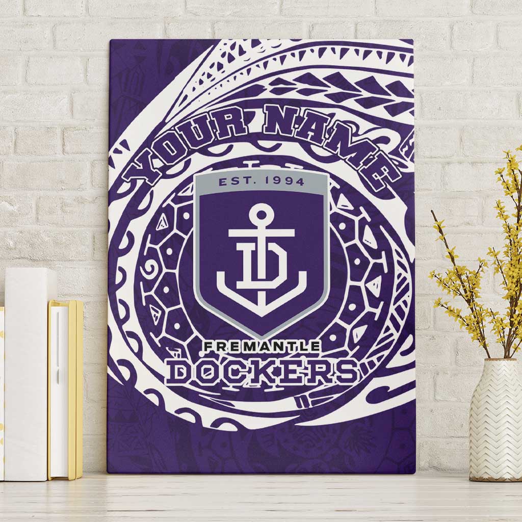 Personalized Fremantle Dockers Polynesian Canvas Wall Art Tribal Chest and Sleeve Tattoo Heritage Warrior