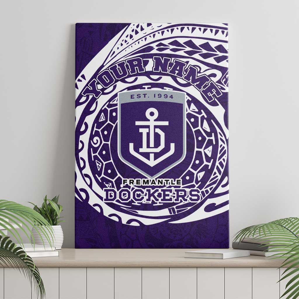 Personalized Fremantle Dockers Polynesian Canvas Wall Art Tribal Chest and Sleeve Tattoo Heritage Warrior