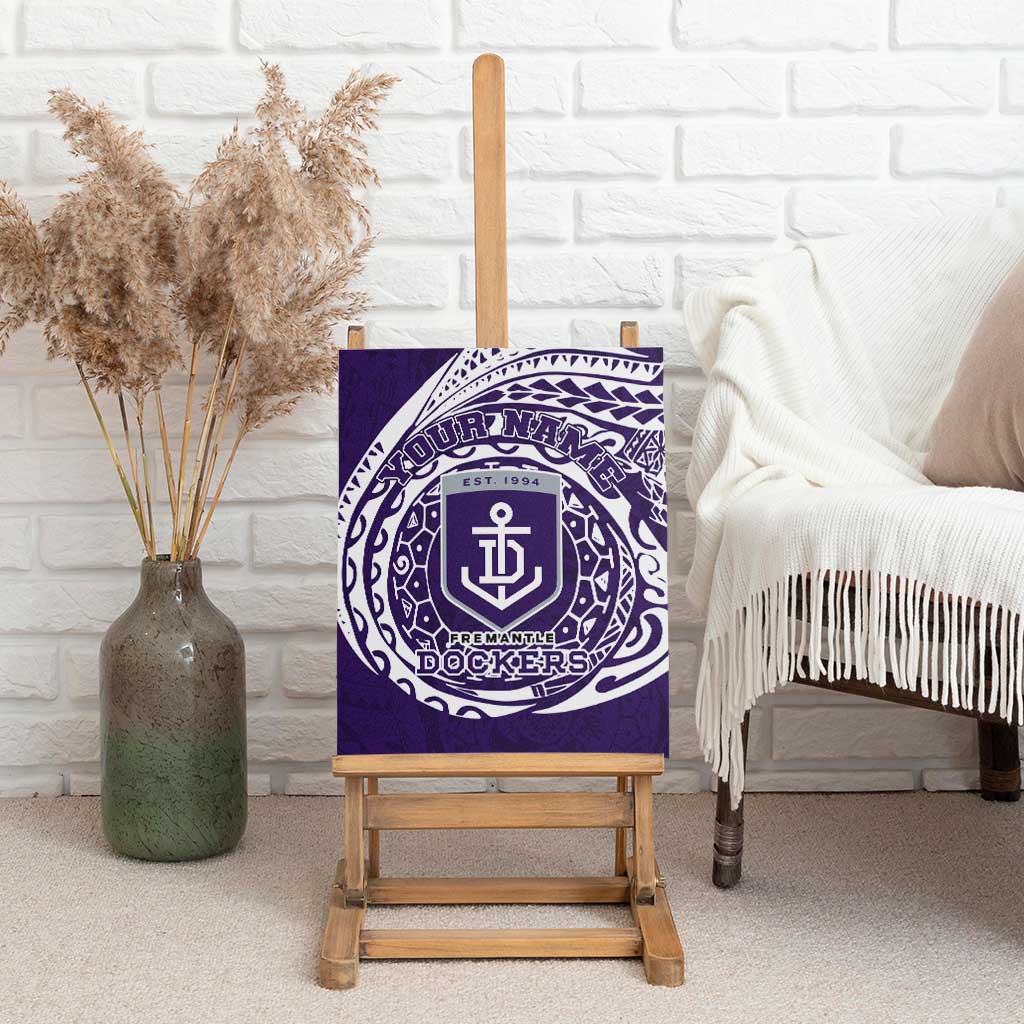Personalized Fremantle Dockers Polynesian Canvas Wall Art Tribal Chest and Sleeve Tattoo Heritage Warrior