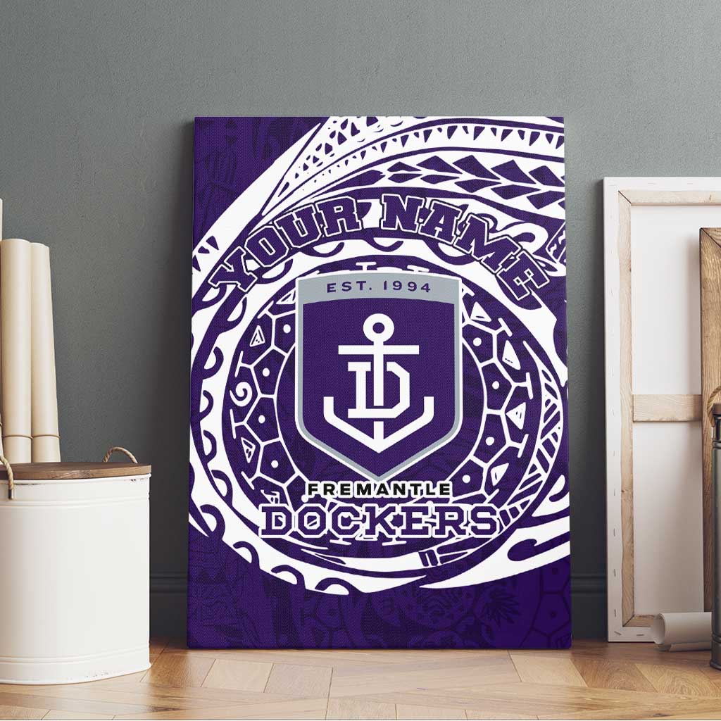 Personalized Fremantle Dockers Polynesian Canvas Wall Art Tribal Chest and Sleeve Tattoo Heritage Warrior