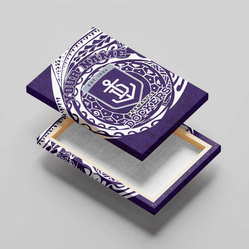 Personalized Fremantle Dockers Polynesian Canvas Wall Art Tribal Chest and Sleeve Tattoo Heritage Warrior