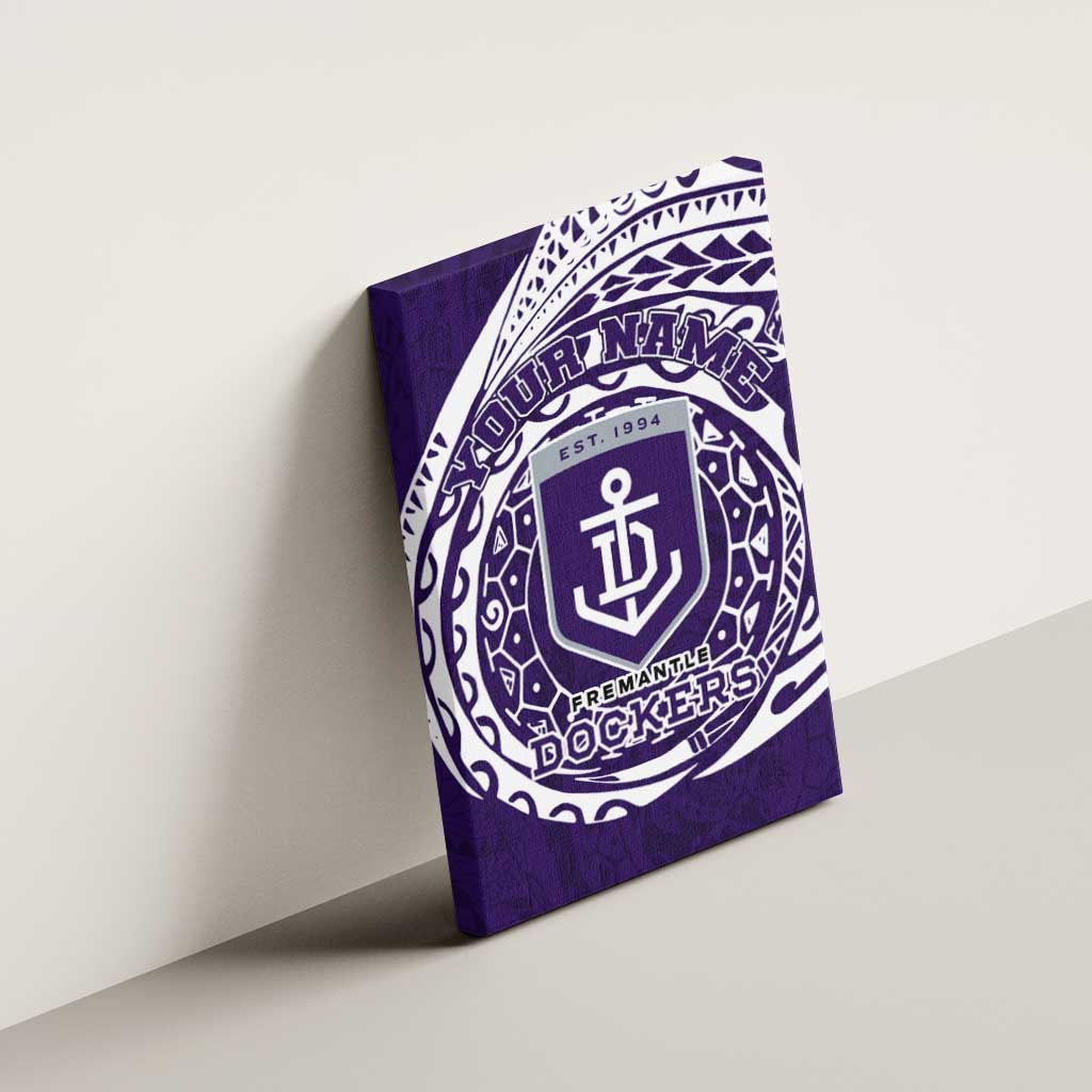 Personalized Fremantle Dockers Polynesian Canvas Wall Art Tribal Chest and Sleeve Tattoo Heritage Warrior