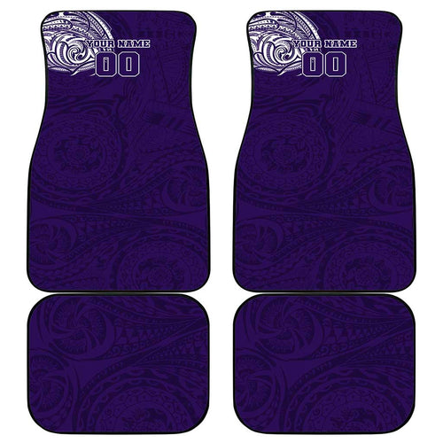 Personalized Fremantle Dockers Polynesian Car Mats Tribal Chest and Sleeve Tattoo Heritage Warrior