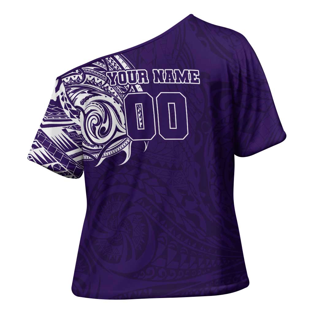 Personalized Fremantle Dockers Polynesian Cross Shoulder Shirt Tribal Chest and Sleeve Tattoo Heritage Warrior