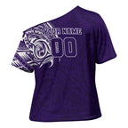Personalized Fremantle Dockers Polynesian Cross Shoulder Shirt Tribal Chest and Sleeve Tattoo Heritage Warrior