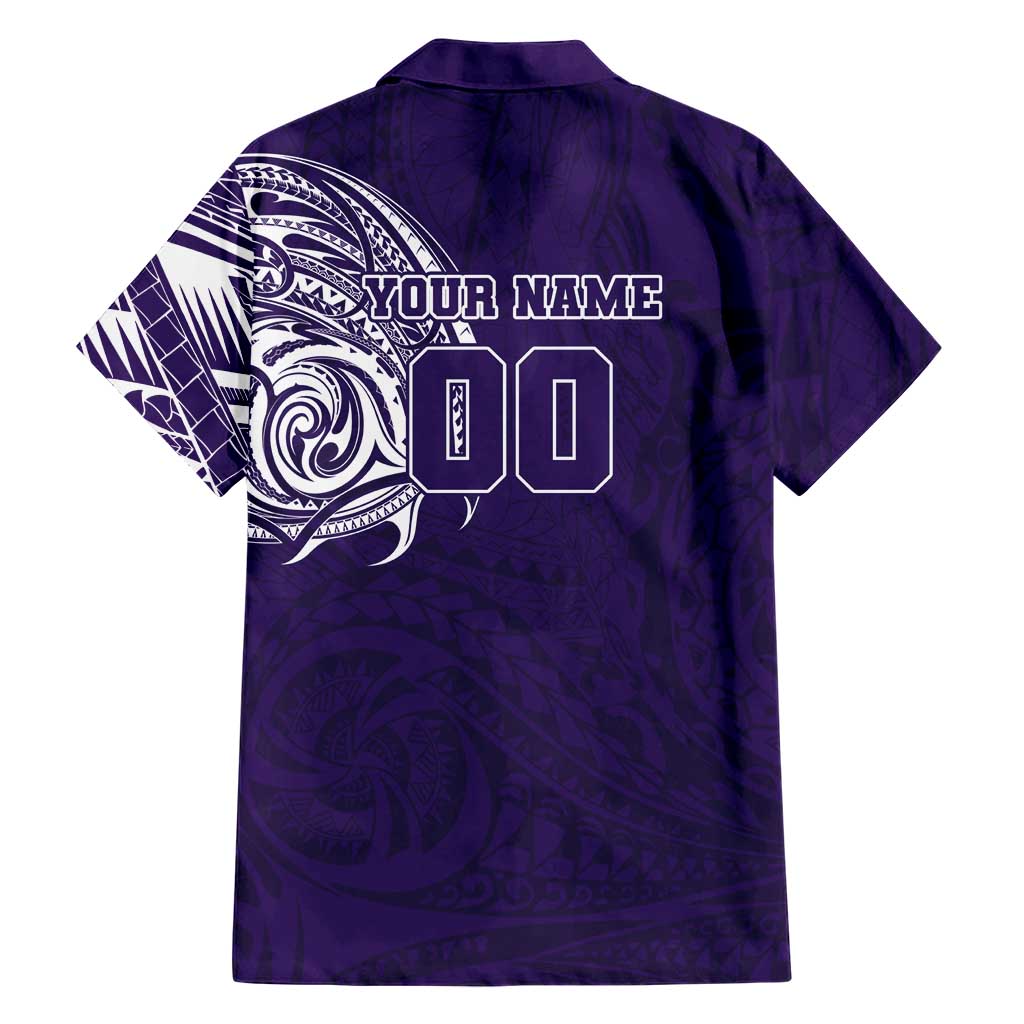 Personalized Fremantle Dockers Polynesian Family Matching Puletasi and Hawaiian Shirt Tribal Chest and Sleeve Tattoo Heritage Warrior