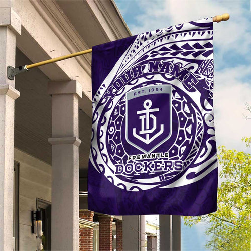 Personalized Fremantle Dockers Polynesian Garden Flag Tribal Chest and Sleeve Tattoo Heritage Warrior