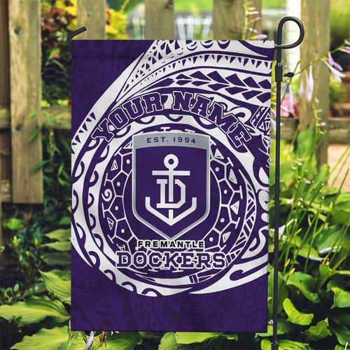 Personalized Fremantle Dockers Polynesian Garden Flag Tribal Chest and Sleeve Tattoo Heritage Warrior