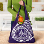 Personalized Fremantle Dockers Polynesian Grocery Bag Tribal Chest and Sleeve Tattoo Heritage Warrior