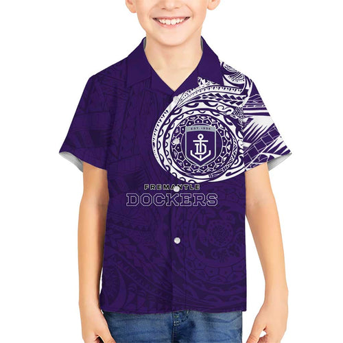 Personalized Fremantle Dockers Polynesian Hawaiian Shirt Tribal Chest and Sleeve Tattoo Heritage Warrior