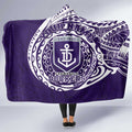 Personalized Fremantle Dockers Polynesian Hooded Blanket Tribal Chest and Sleeve Tattoo Heritage Warrior