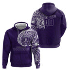 Personalized Fremantle Dockers Polynesian Hoodie Tribal Chest and Sleeve Tattoo Heritage Warrior