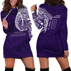 Personalized Fremantle Dockers Polynesian Hoodie Dress Tribal Chest and Sleeve Tattoo Heritage Warrior