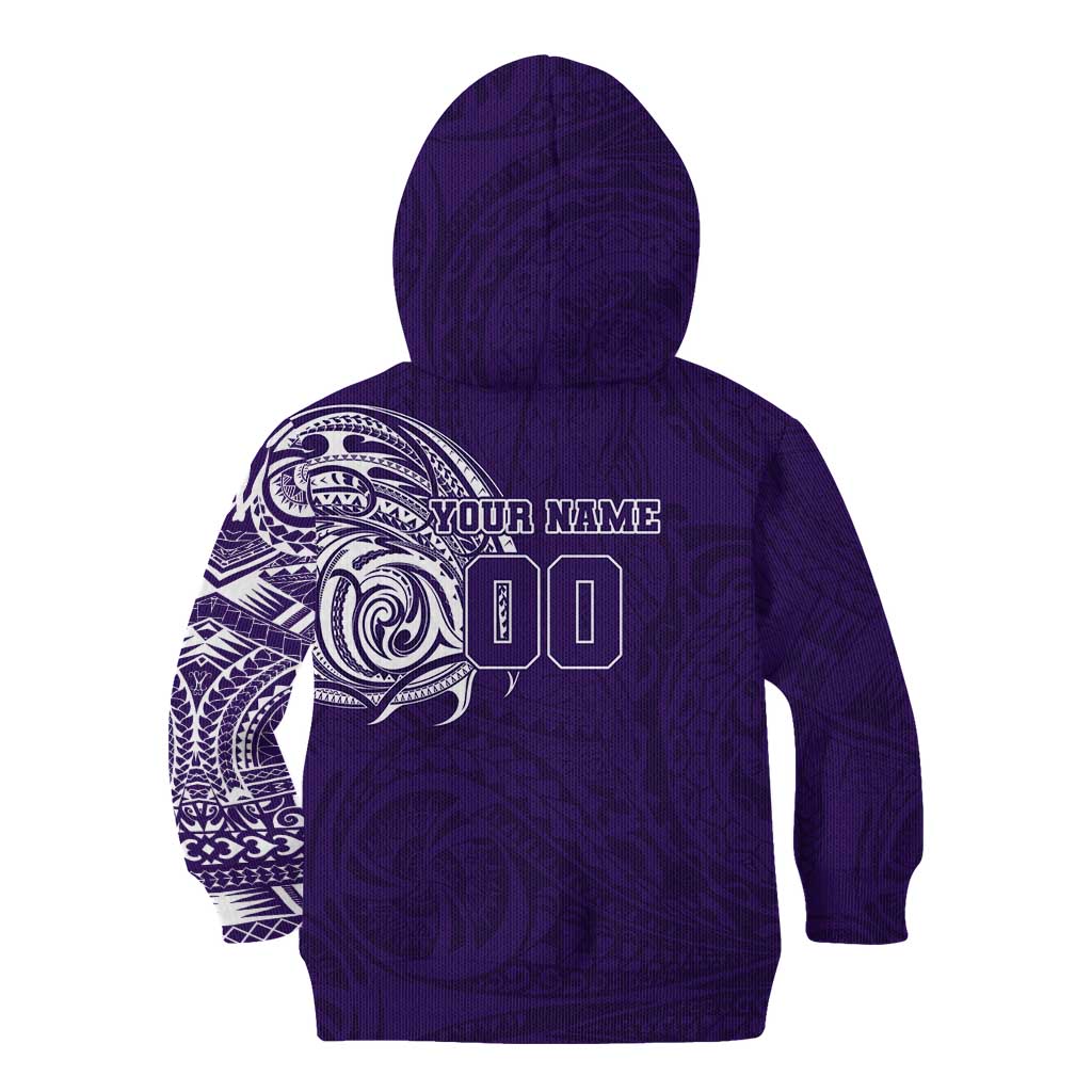 Personalized Fremantle Dockers Polynesian Kid Hoodie Tribal Chest and Sleeve Tattoo Heritage Warrior