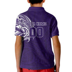 Personalized Fremantle Dockers Polynesian Kid Polo Shirt Tribal Chest and Sleeve Tattoo Heritage Warrior