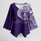 Personalized Fremantle Dockers Polynesian Kimono Sleeve Blouse Tribal Chest and Sleeve Tattoo Heritage Warrior