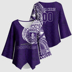 Personalized Fremantle Dockers Polynesian Kimono Sleeve Blouse Tribal Chest and Sleeve Tattoo Heritage Warrior