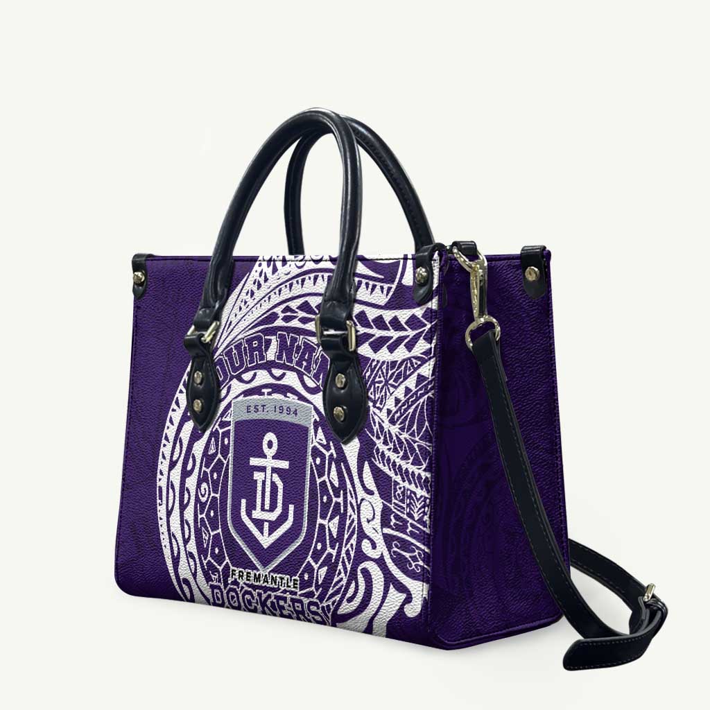 Personalized Fremantle Dockers Polynesian Leather Bag Tribal Chest and Sleeve Tattoo Heritage Warrior