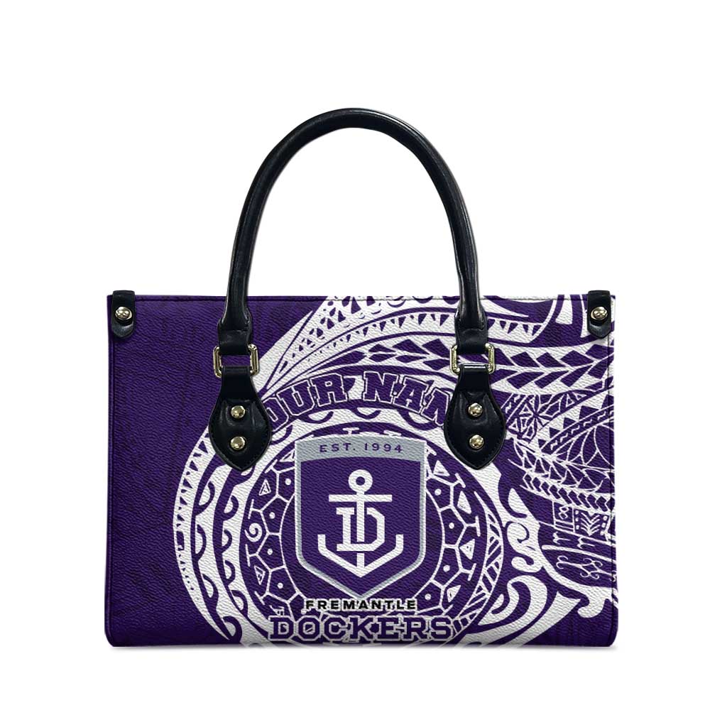 Personalized Fremantle Dockers Polynesian Leather Bag Tribal Chest and Sleeve Tattoo Heritage Warrior