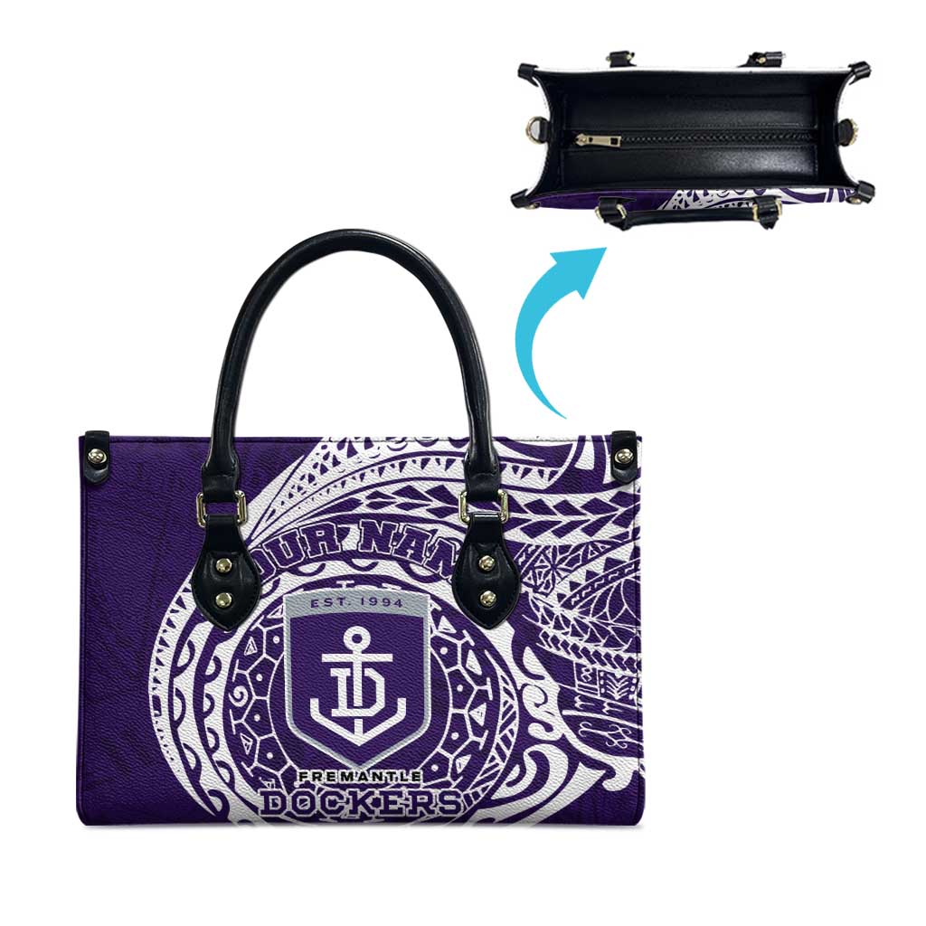 Personalized Fremantle Dockers Polynesian Leather Bag Tribal Chest and Sleeve Tattoo Heritage Warrior