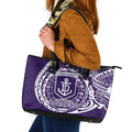 Personalized Fremantle Dockers Polynesian Leather Tote Bag Tribal Chest and Sleeve Tattoo Heritage Warrior