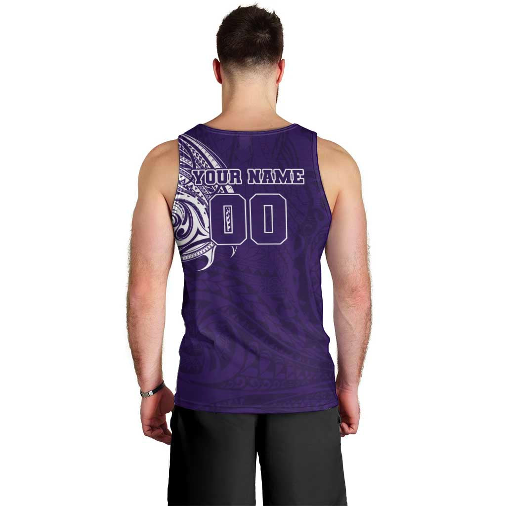 Personalized Fremantle Dockers Polynesian Men Tank Top Tribal Chest and Sleeve Tattoo Heritage Warrior
