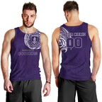 Personalized Fremantle Dockers Polynesian Men Tank Top Tribal Chest and Sleeve Tattoo Heritage Warrior