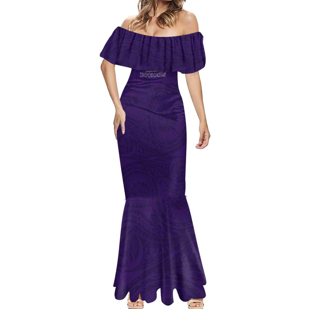 Personalized Fremantle Dockers Polynesian Mermaid Dress Tribal Chest and Sleeve Tattoo Heritage Warrior