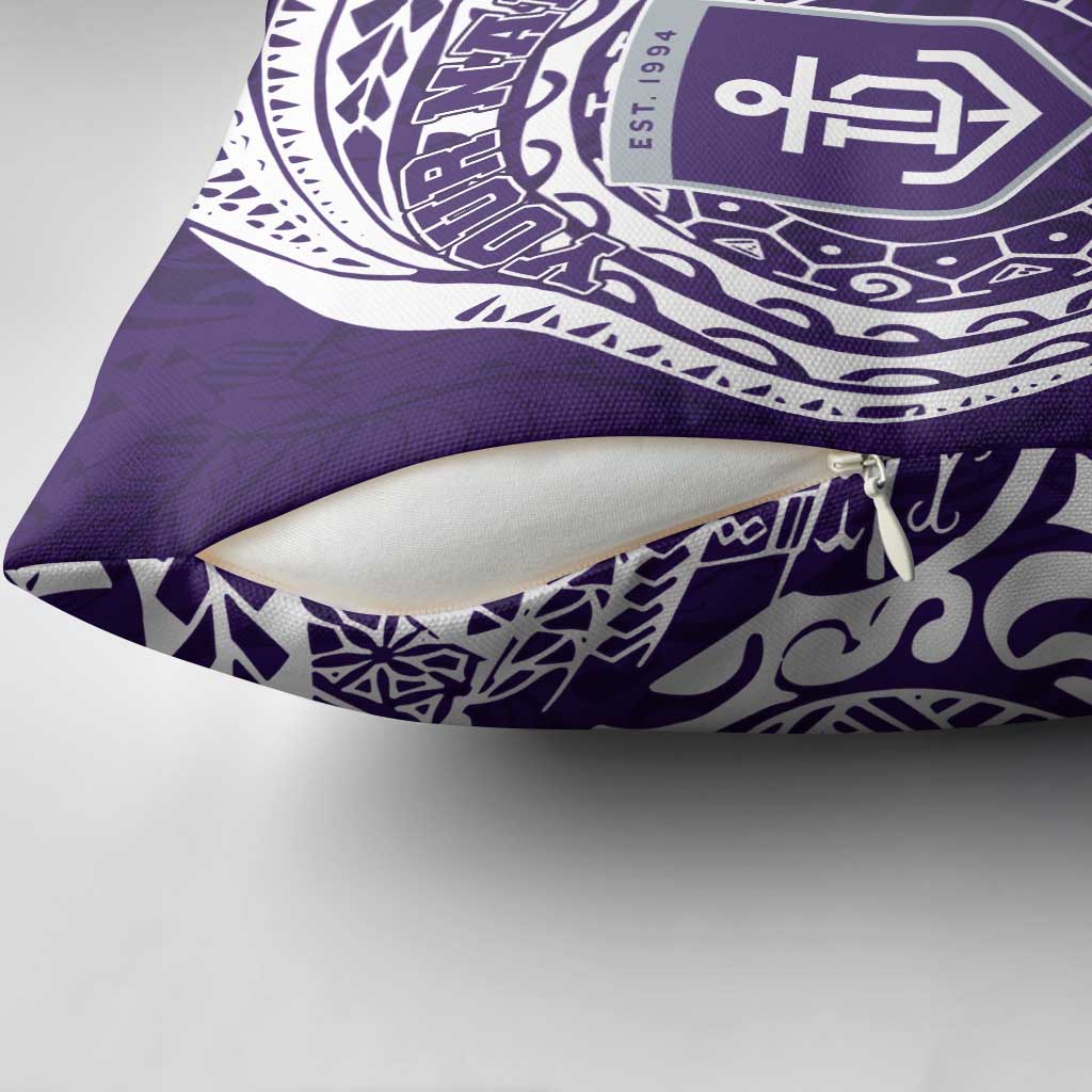 Personalized Fremantle Dockers Polynesian Pillow Cover Tribal Chest and Sleeve Tattoo Heritage Warrior