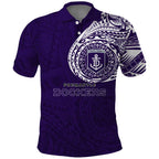 Personalized Fremantle Dockers Polynesian Polo Shirt Tribal Chest and Sleeve Tattoo Heritage Warrior
