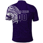 Personalized Fremantle Dockers Polynesian Polo Shirt Tribal Chest and Sleeve Tattoo Heritage Warrior