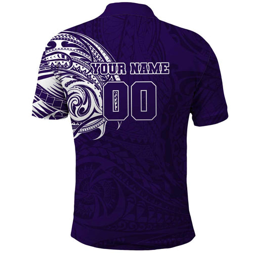 Personalized Fremantle Dockers Polynesian Polo Shirt Tribal Chest and Sleeve Tattoo Heritage Warrior