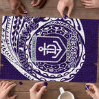 Personalized Fremantle Dockers Polynesian Puzzle Tribal Chest and Sleeve Tattoo Heritage Warrior