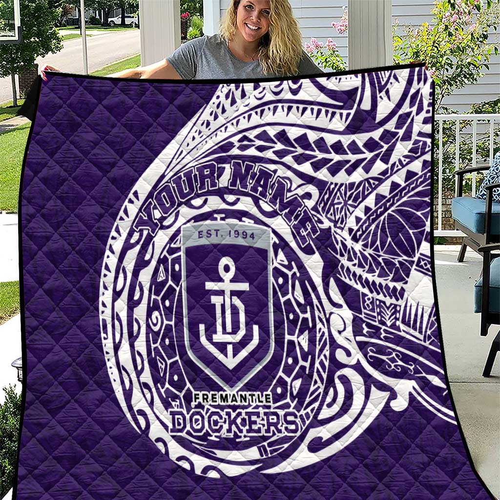 Personalized Fremantle Dockers Polynesian Quilt Tribal Chest and Sleeve Tattoo Heritage Warrior