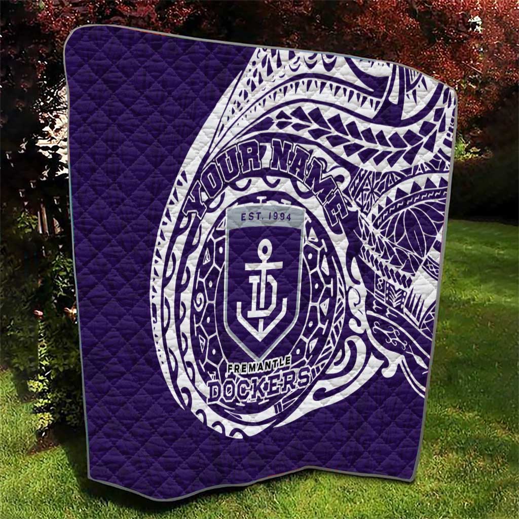 Personalized Fremantle Dockers Polynesian Quilt Tribal Chest and Sleeve Tattoo Heritage Warrior