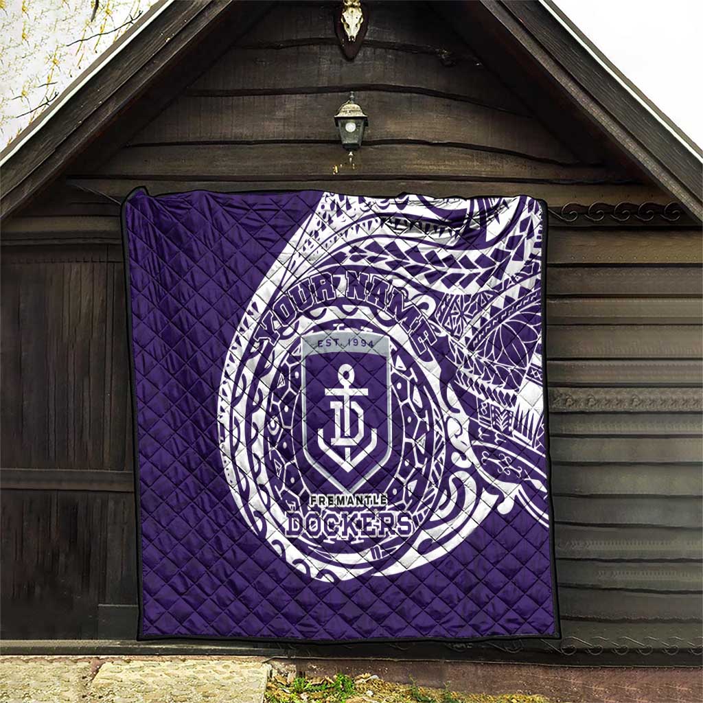 Personalized Fremantle Dockers Polynesian Quilt Tribal Chest and Sleeve Tattoo Heritage Warrior