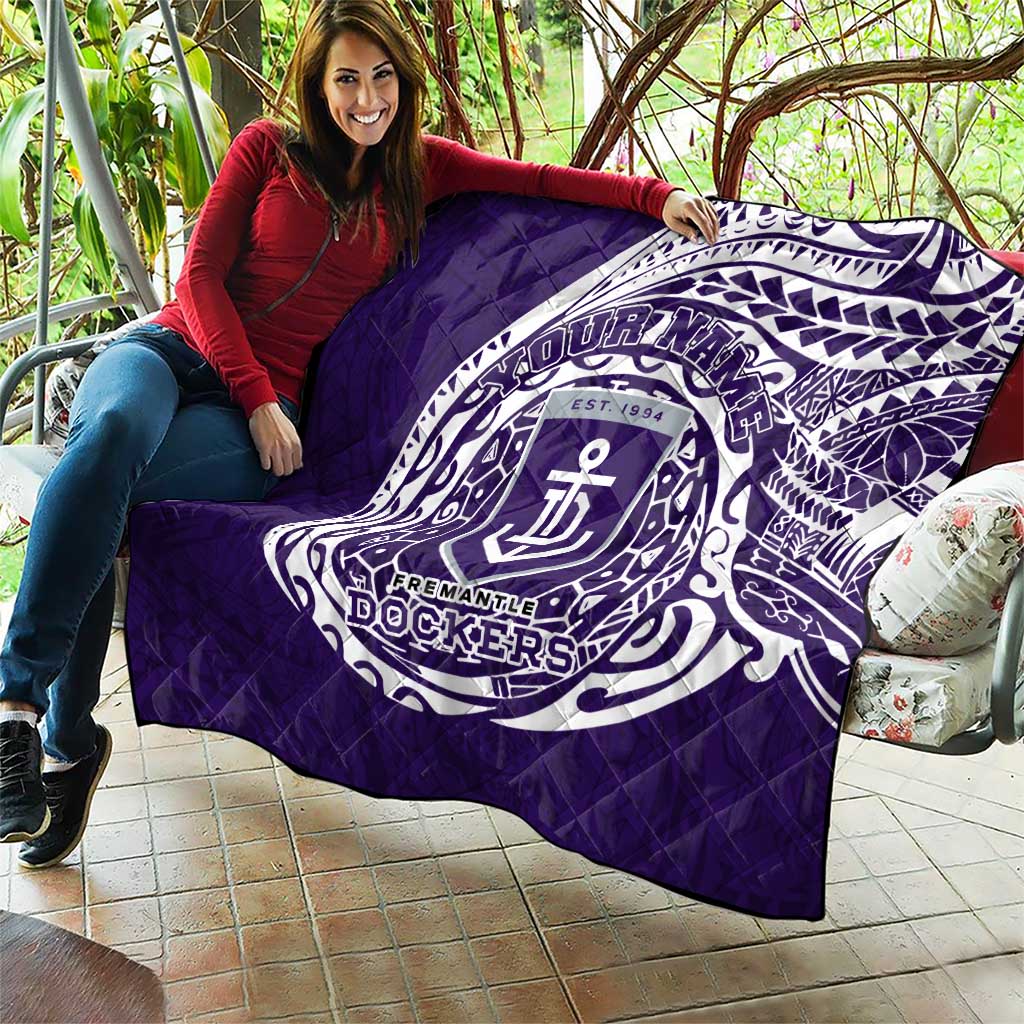 Personalized Fremantle Dockers Polynesian Quilt Tribal Chest and Sleeve Tattoo Heritage Warrior