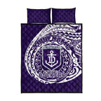 Personalized Fremantle Dockers Polynesian Quilt Bed Set Tribal Chest and Sleeve Tattoo Heritage Warrior