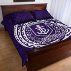 Personalized Fremantle Dockers Polynesian Quilt Bed Set Tribal Chest and Sleeve Tattoo Heritage Warrior