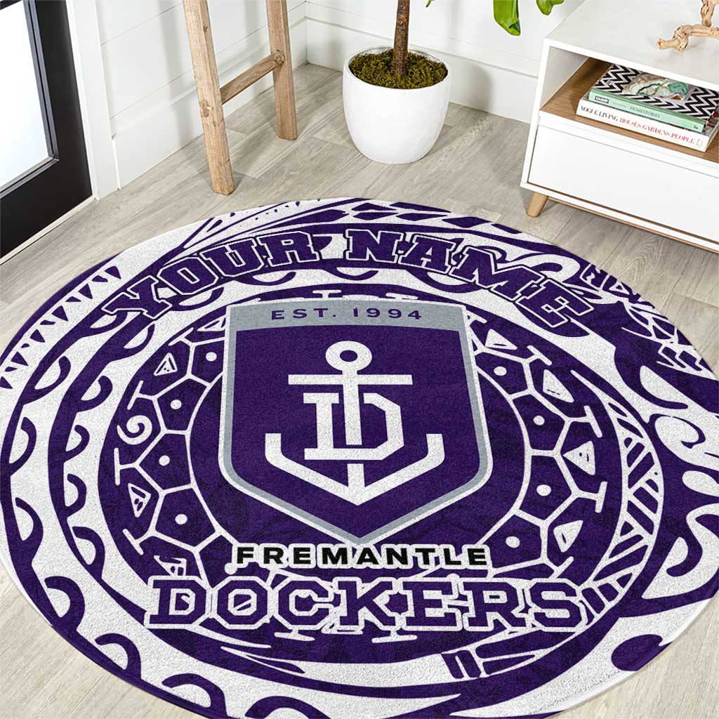 Personalized Fremantle Dockers Polynesian Round Carpet Tribal Chest and Sleeve Tattoo Heritage Warrior